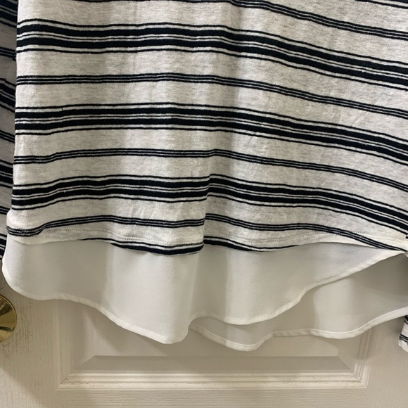 Sanctuary Lagenlook Linen Knit Tunic Top Stripes Layered Women’s Medium - Picture 10 of 12